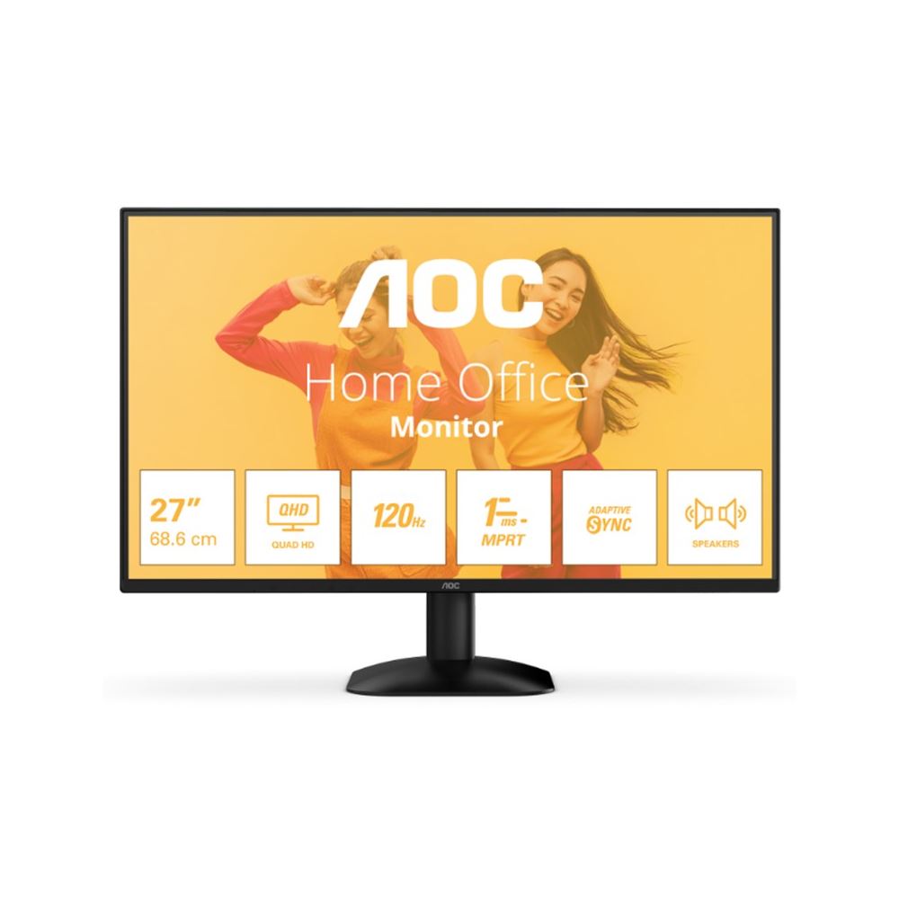 27 Aoc Q27b35s3 Ips 1ms 120mhz 1xhdmı 1xdp 2k Qhd 2560x1440 Hoparlör Flıcker-free Vesa Siyah