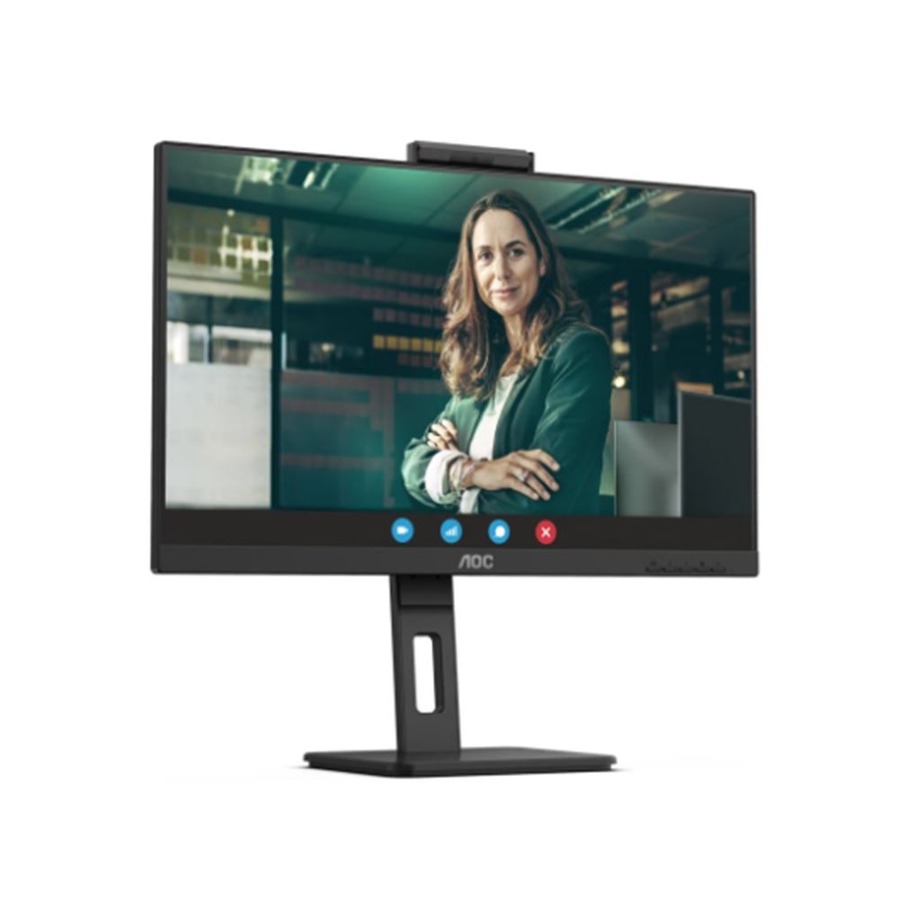 23.8 Aoc 24p3cw Ips 4ms 75mhz 1xhdmı 1xdp Usb Type-c Rj45 Fhd 1920x1080 Webcam Hoparlör Çerçevesiz Pıvot Vesa Siyah