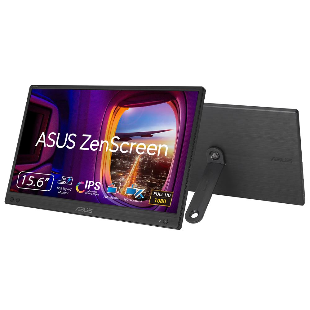 Asus Zenscreen Mb166cr 15.6 Ips 1920x1080 5ms 60hz 250cd Usb-C 3yıl Mat Ekran 360° Dayanaklı Stand  Düşük Mavi Işık Taşınabilir Usb Monıtor
