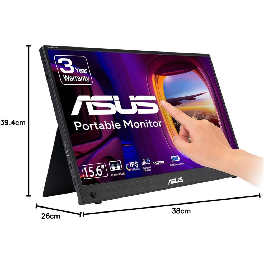 Asus ZenScreen Touch MB16AMTR 15.6" 5 ms Full HD IPS Type-C 60 Hz Dokunmatik Taşınabilir Monitör