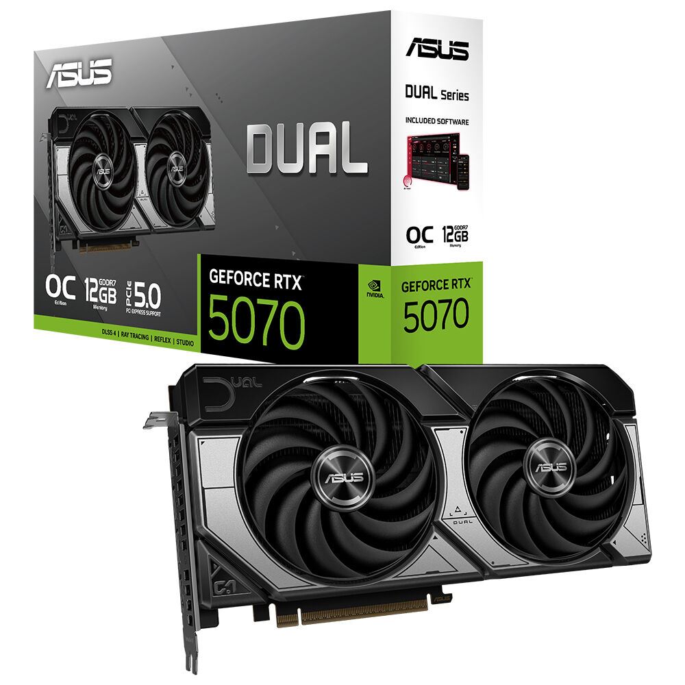 ASUS VGA DUAL-RTX5070-O12G-NVIDIA-GEFORCE-RTX 5070-12GB GDDR7-192bit--2xHDMI-3xDP-DLSS4 EKRAN KARTI