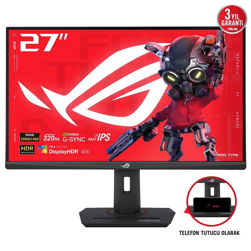 27 Asus Rog Strıx Xg27acms 0.3ms 320hz(oc) Hdmı Dp Wqhd Fast Ips Gamıng