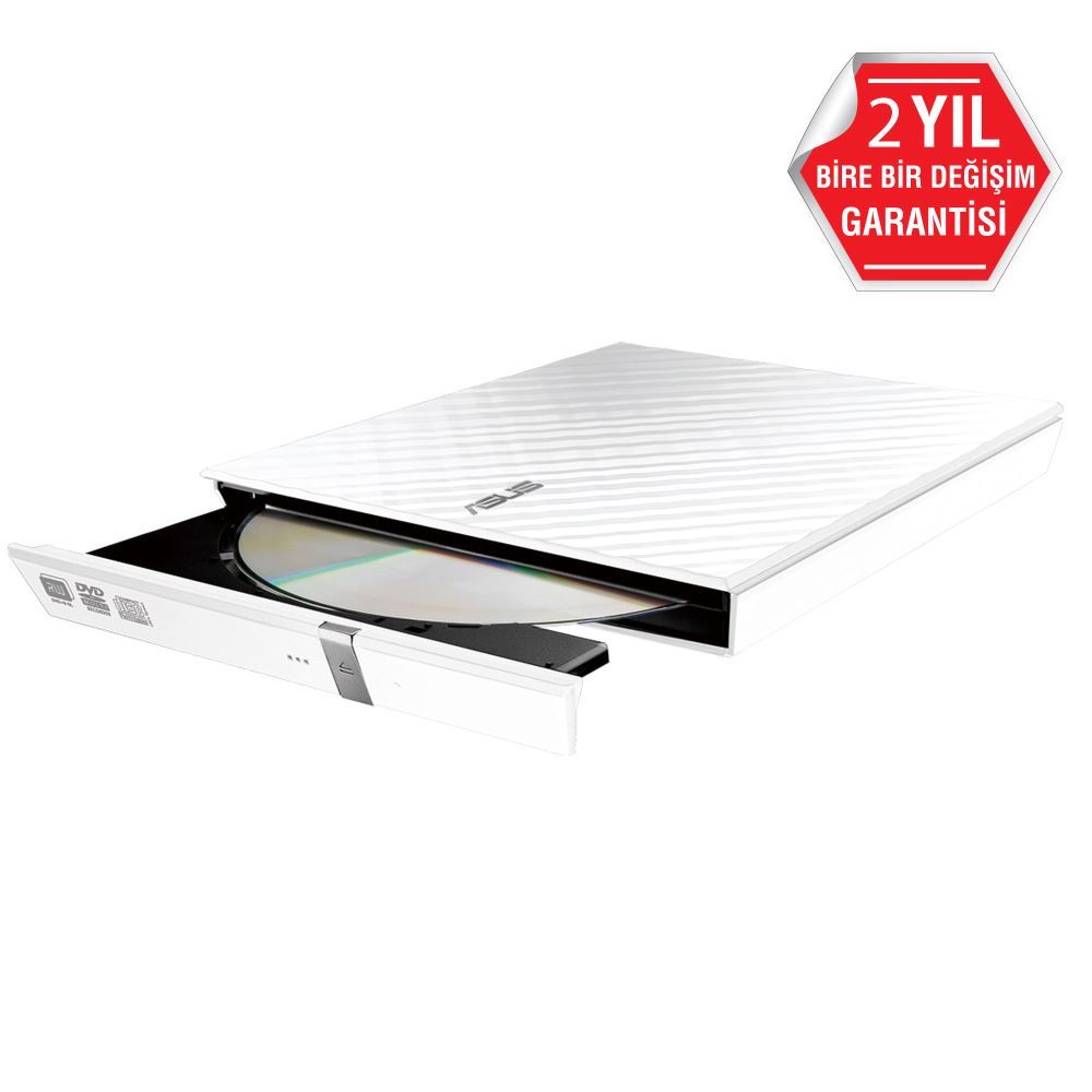 Asus Dvd Sdrw-08d2s-u Lıte Slım Usb 2.0 Beyaz