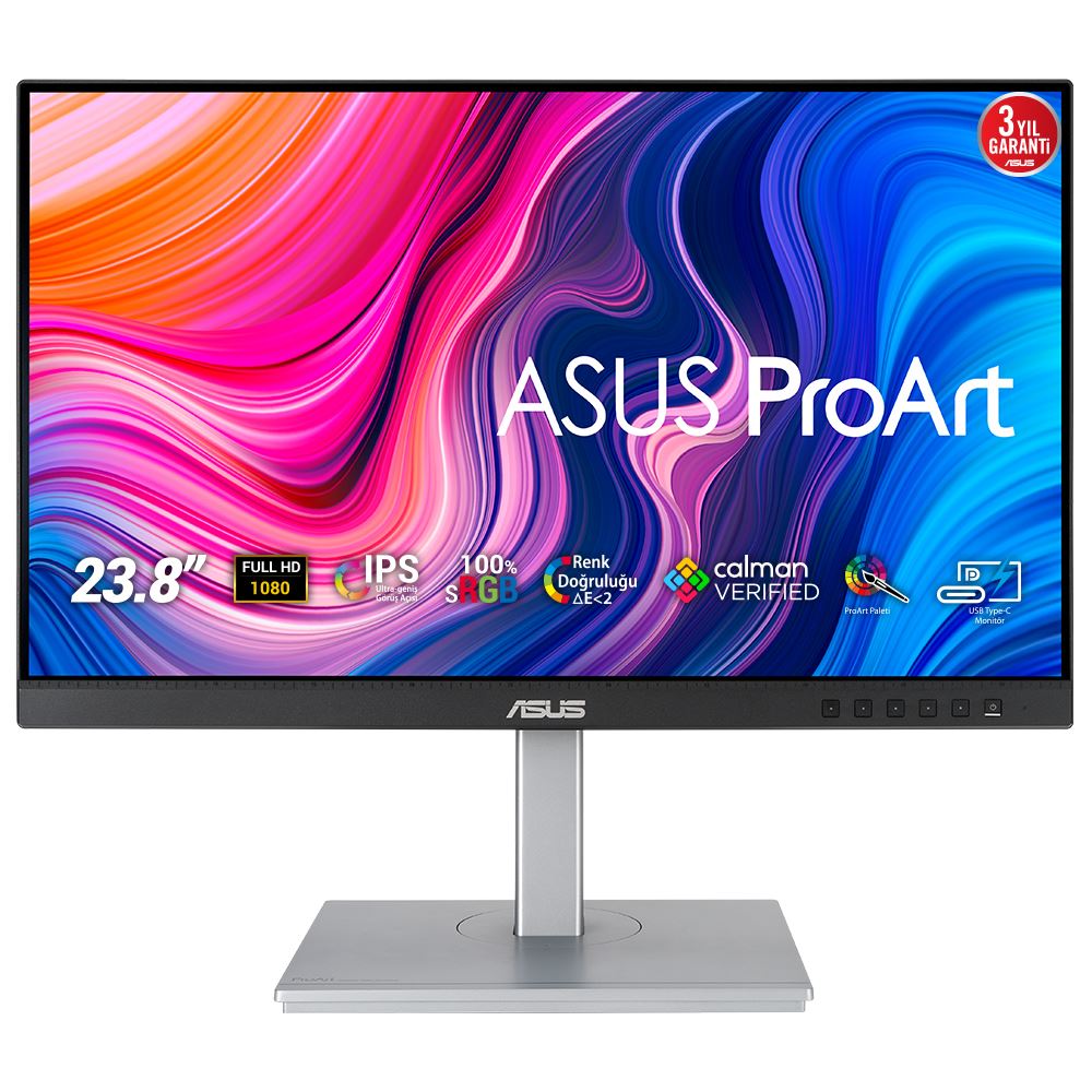 Asus Proart Pa247cv   23.6 Ips 1920x1080 5ms 75hz Dp Hdmı Usb-C Mm Vesa 3yıl  709  Srgb Calman Sertıfıkalı Pıvot Daısy Chaınıng Monitör