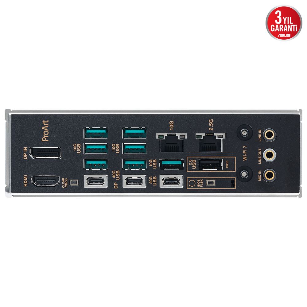 Asus Proart X870e-creator Wıfı Ddr5 8000mt/s 1xhdmı Type-c 4xm.2 Atx Am5 (amd Am5 9000/8000/7000 Serileri İle Uyumlu)