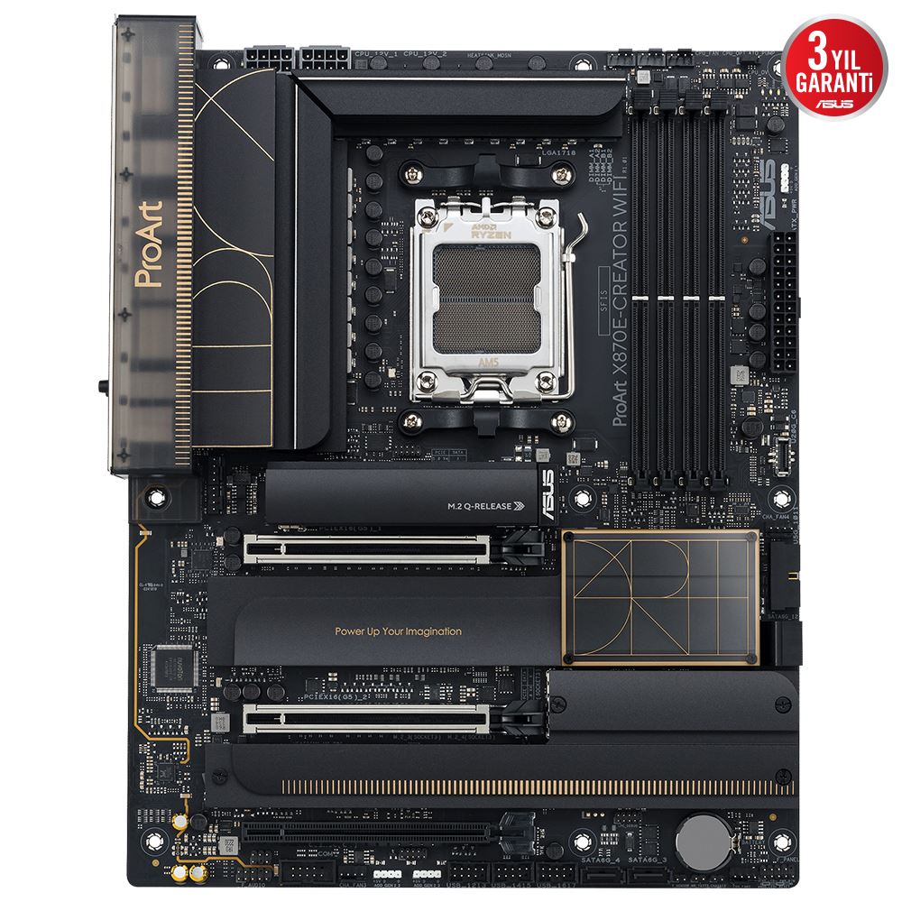 Asus Proart X870e-creator Wıfı Ddr5 8000mt/s 1xhdmı Type-c 4xm.2 Atx Am5 (amd Am5 9000/8000/7000 Serileri İle Uyumlu)