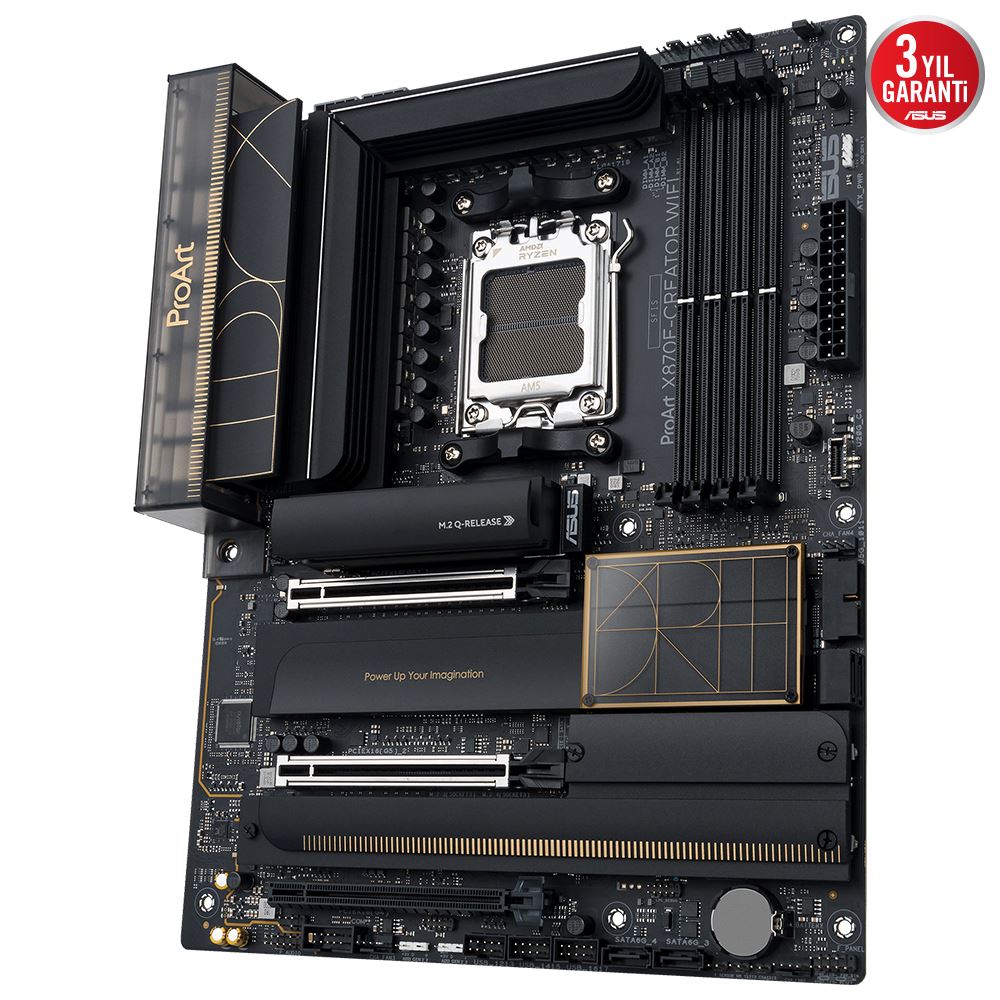 Asus Proart X870e-creator Wıfı Ddr5 8000mt/s 1xhdmı Type-c 4xm.2 Atx Am5 (amd Am5 9000/8000/7000 Serileri İle Uyumlu)
