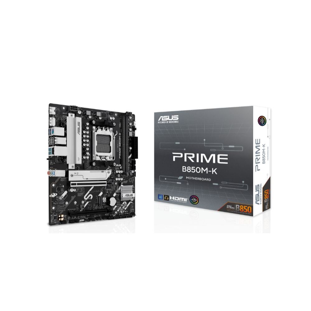 Asus Prıme B850m-k Ddr5 8400mhz 1xhdmı 1xdp 2xm.2 Usb2.0 Matx Am5(amd Am5 9000/8000/7000 Serileri İle Uyumlu)