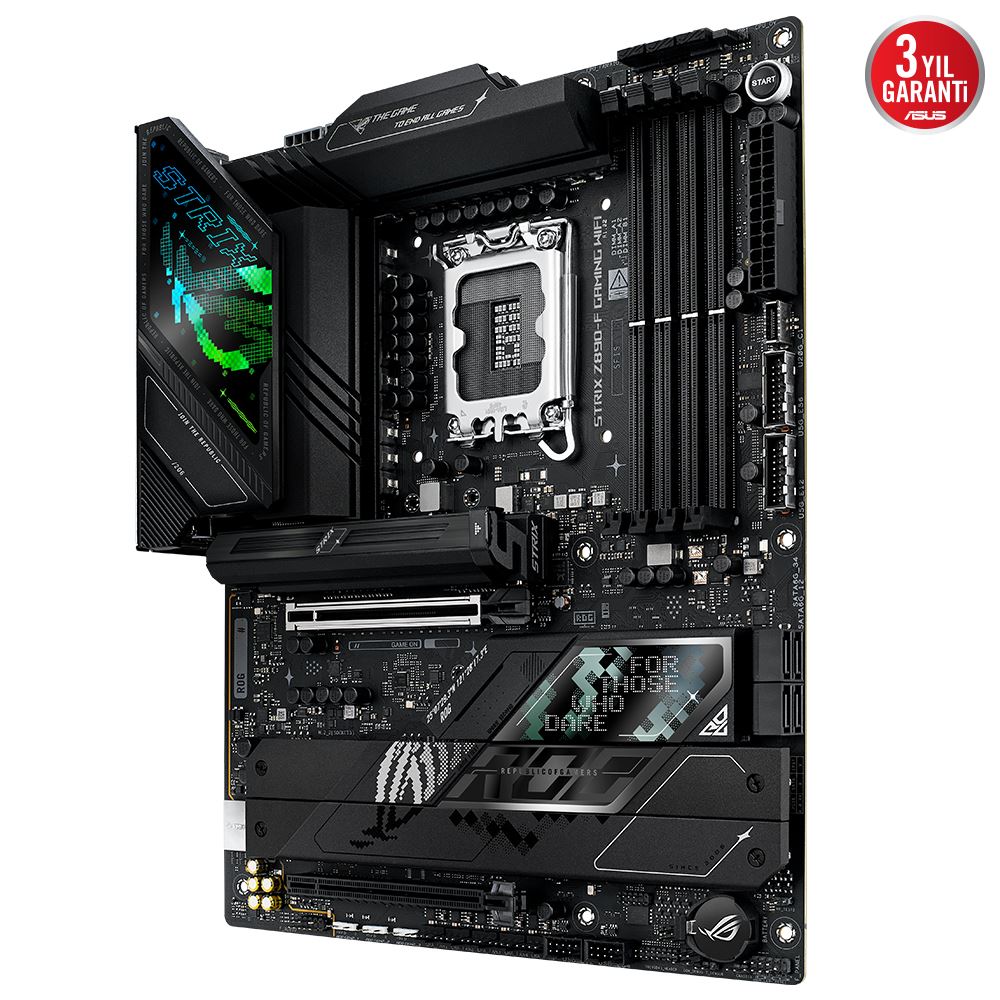 Asus Rog Strıx Z890-f Gamıng Wıfı Ddr5 8600mt/s 1xhdmı 1xdp 2xusb Type-c 5xm.2 Atx 1851p(ıntel Ultra Processors Serıes2)