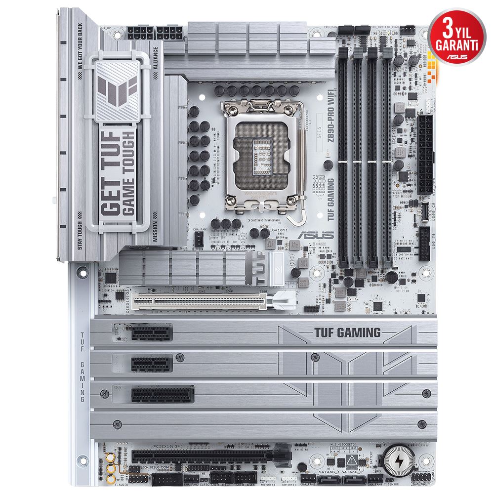 Asus Tuf Gamıng Z890-pro Wıfı Ddr5 9066mt/s 1xhdmı 1xdp 2xusb Type-c 4xm.2 Atx 1851p (ıntel Ultra Processors Serıes 2)