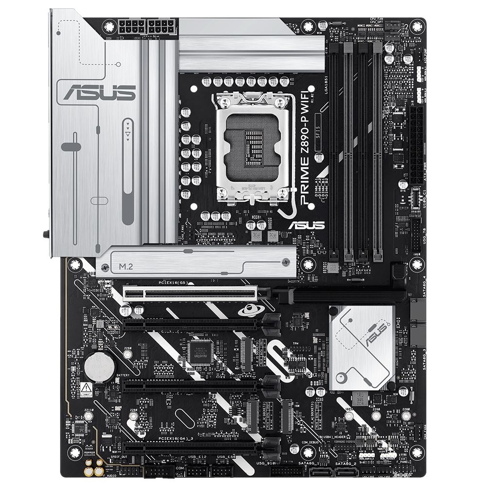 Asus Prıme Z890-p Wıfı Ddr5 8666mt/s 1xhdmı 1xdp 1xusb Type-c 4xm.2 Atx 1851p (ıntel Ultra Processors Serıes 2)
