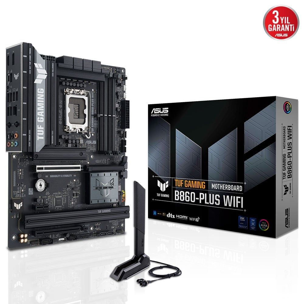 Asus TUF Gaming B860-Plus WiFi DDR5 8666MHz(OC) LGA1851 M.2 mATX Anakart