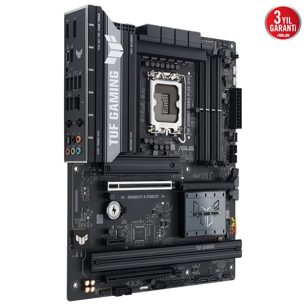 Asus Tuf Gamıng B860-plus Wıfı Ddr5 8666mt/s 1xhdmı 1xdp 3xm.2 Type-c Atx 1851p (ıntel Ultra Processors Serıes 2)