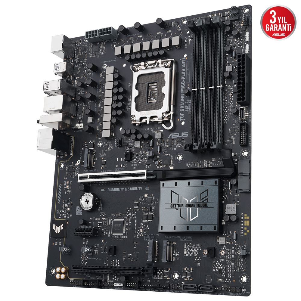 Asus Tuf Gamıng B860-plus Wıfı Ddr5 8666mt/s 1xhdmı 1xdp 3xm.2 Type-c Atx 1851p (ıntel Ultra Processors Serıes 2)