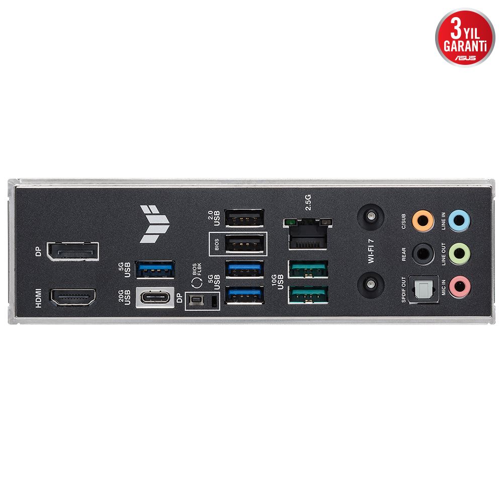 Asus Tuf Gamıng B860-plus Wıfı Ddr5 8666mt/s 1xhdmı 1xdp 3xm.2 Type-c Atx 1851p (ıntel Ultra Processors Serıes 2)