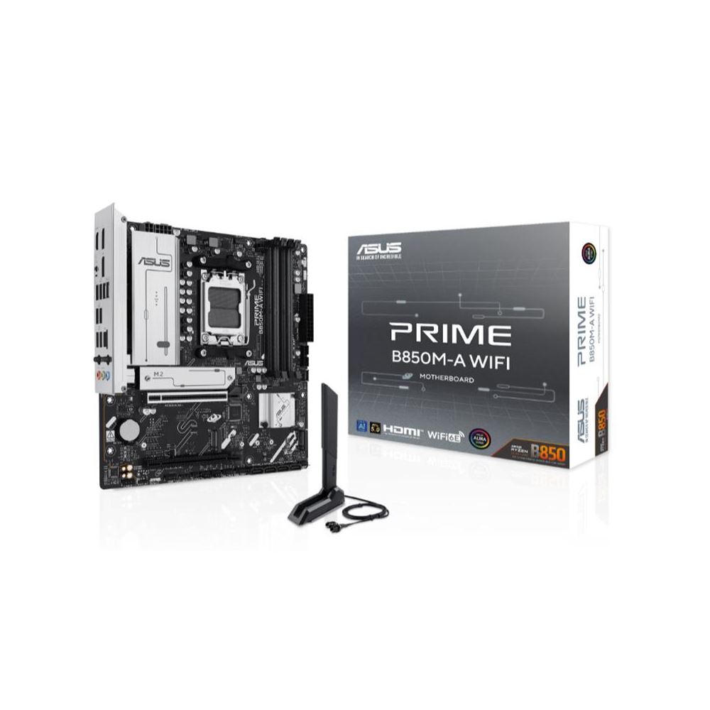 Asus Prıme B850m-a Wıfı Ddr5 8000mt/s 1xhdmı 2xdp 3xm.2 Usb3.2 Matx Am5 (amd Am5 9000/8000/7000 Serileri İle Uyumlu)
