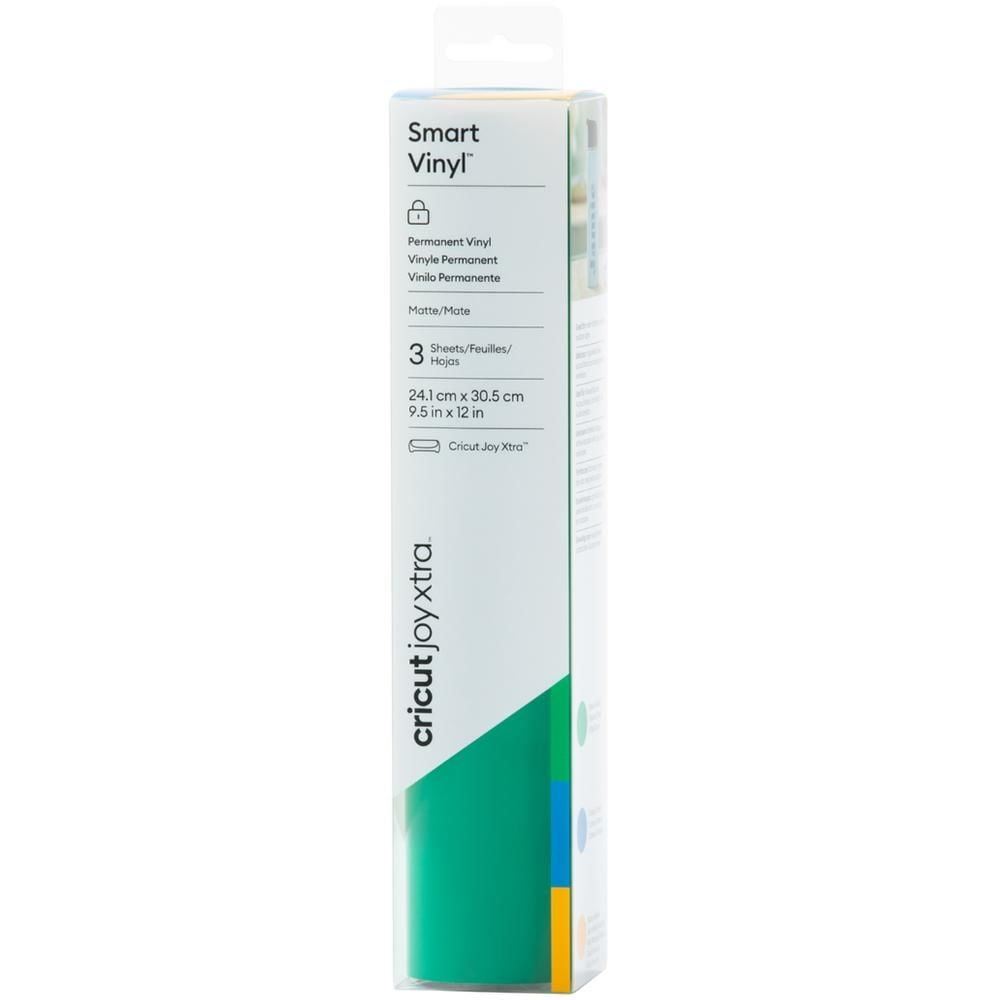 Cricut Joy Smart Vinil Kalıcı 24.1x30,5cm 3 Sayfa Çimen Yeşili Okyanus Mavisi Mısır Sarısı 2010375