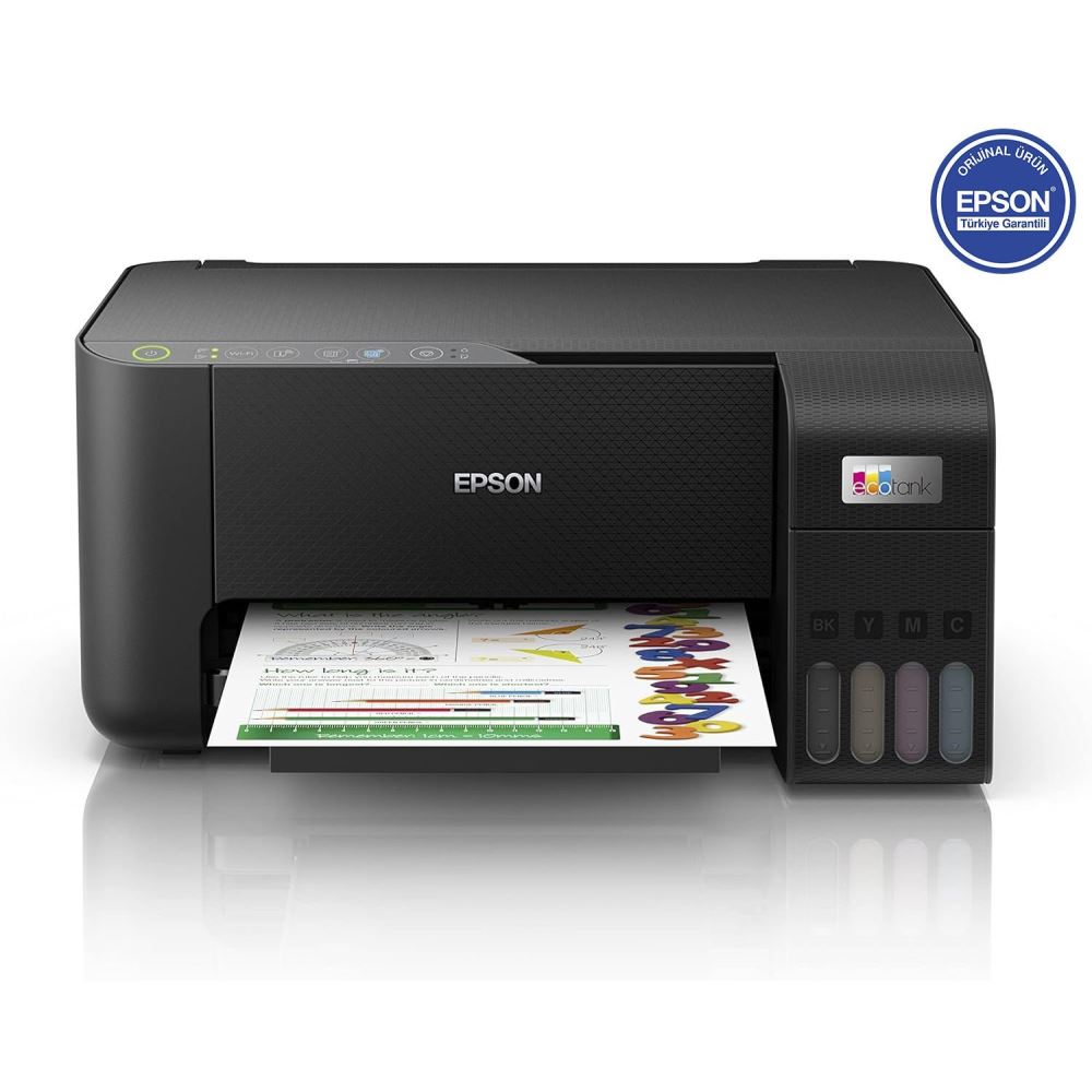 Epson Ecotank L3250 Wi-fi + Tarayıcı + Fotokopi Renkli Çok Fonksiyonlu Tanklı Mürekkep Püskürtmeli Yazıcı (orjınal)