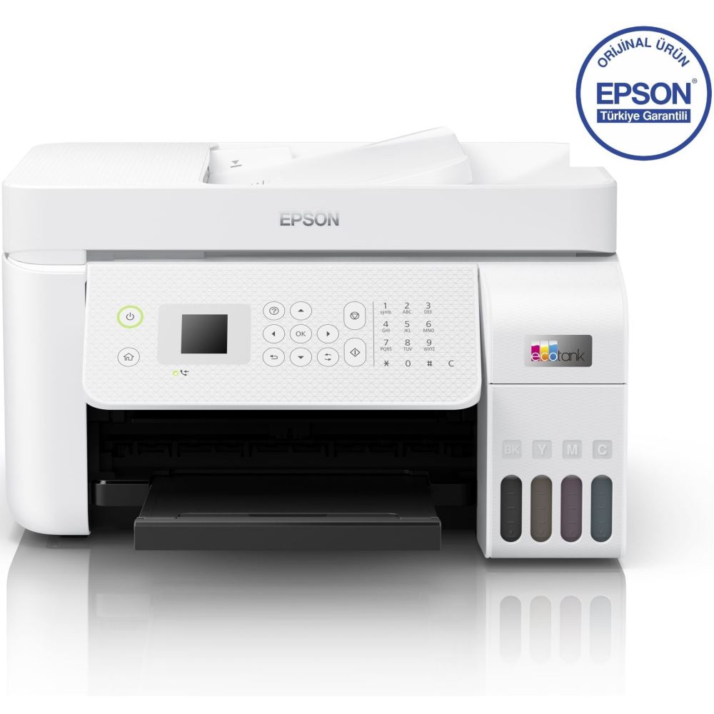 Epson EcoTank L5296 Wi-Fi+Tarayıcı+Fotokopi+Faks Çok Fonksiyonlu Tanklı Yazıcı - BEYAZ