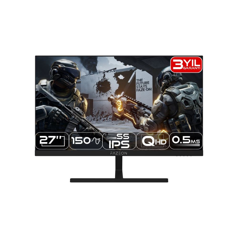 Fazeon X27F166QB 27" 0.5 MS 2K SS IPS 150 Hz Oyuncu Monitörü