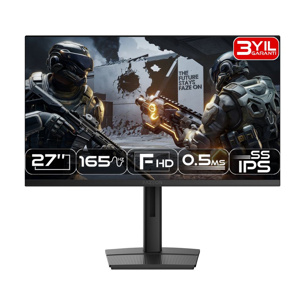 FAZEON X27F167H 27'' 165Hz 0.5ms SS IPS FHD GAMING MONITOR (3 YIL SIFIR ÖLÜ PİKSEL GARANTİLİ)