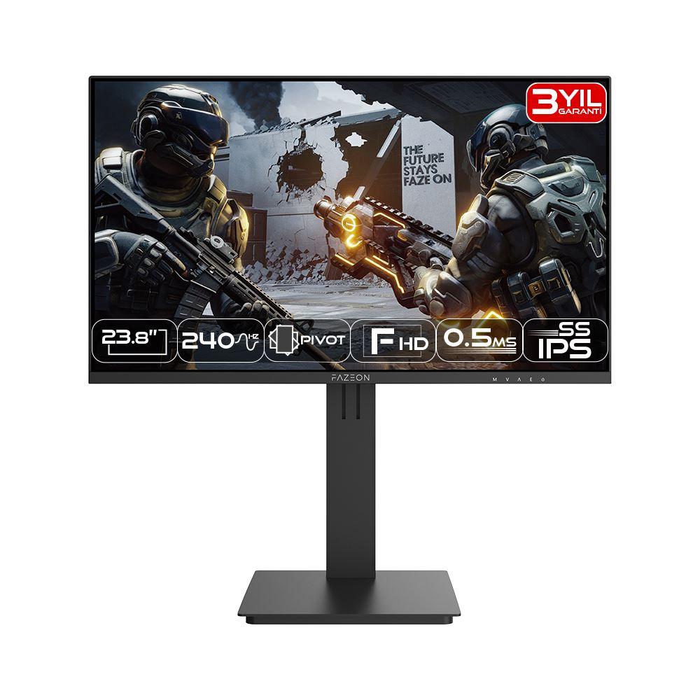 Fazeon X24F240P 24" 240Hz 0.5ms Fast IPS Fhd Pıvot Gamıng Monıtor