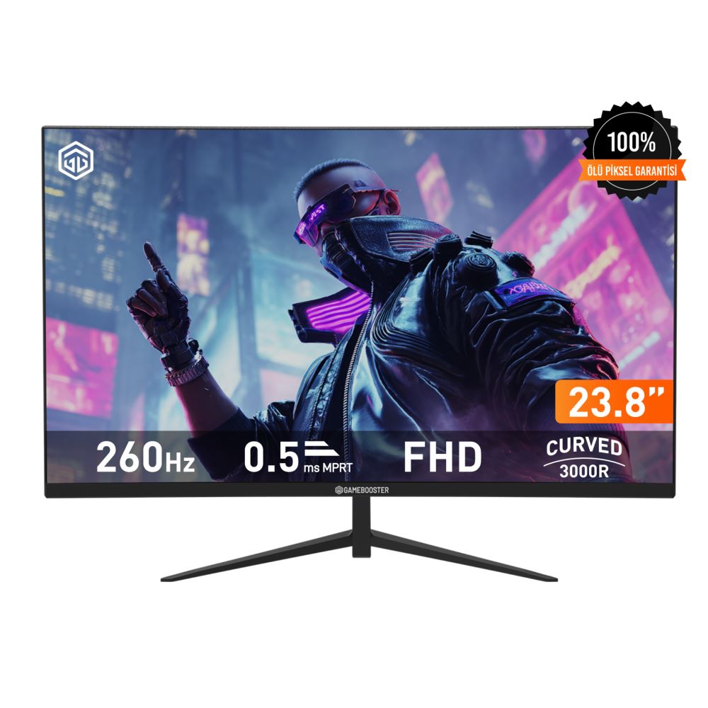 GameBooster GB-24M1F260CFMR 23.8'' 260Hz 0.5ms (HDMI+DP HDR) VA Panel FULL HD CURVED GAMING MONITOR