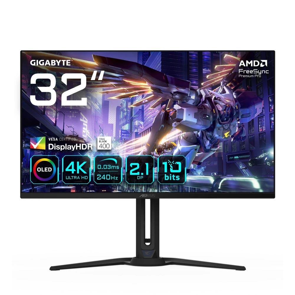 Gigabyte Aorus FO32U2P 32" 0.03 ms 240 Hz 4K UHD Pivot OLED Gaming Monitör