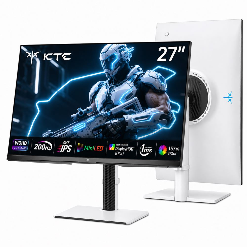 KTC M27T6 27" 1Ms 200Hz 2K QHD HDR1400 Mini LED IPS Gaming Monitör