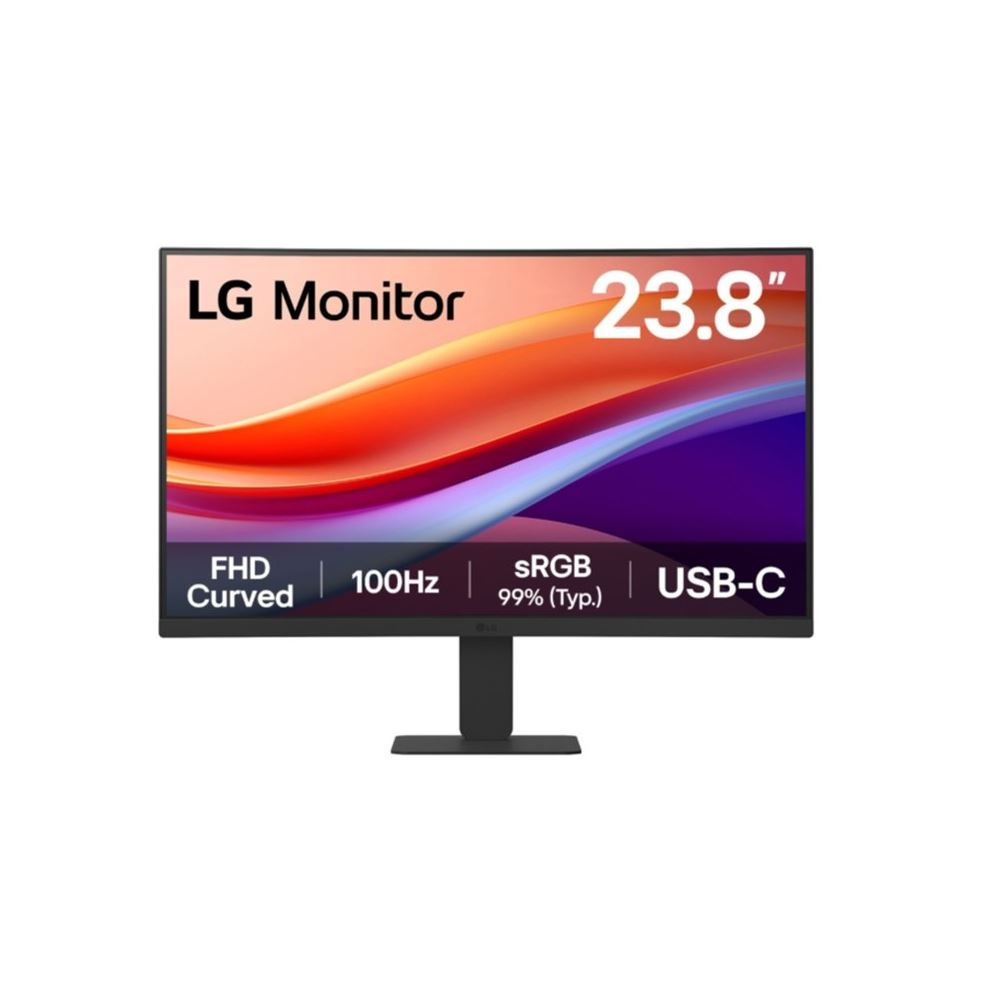 23.8 Lg 24u421a-b Va 5ms 100hz Usb-c Hdmı Fhd 1920x1080 Curved Vesa Sıyah