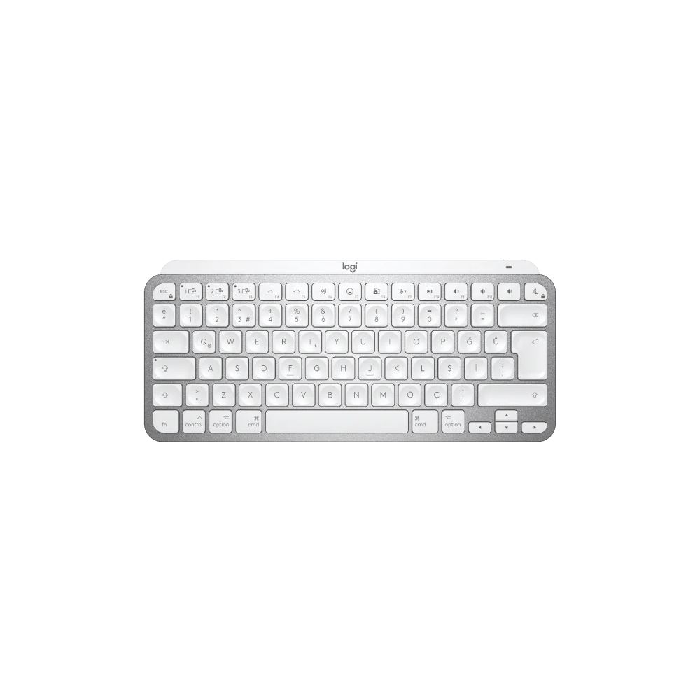 Logitech MX Keys Mini Mac İçin Kablosuz Aydınlatmalı İngilizce Q Klavye - Beyaz 920-010526