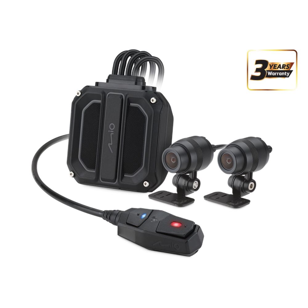 Mio MiVue M820WD Full HD HDR G-Sensor SONY STARVIS GPS+Wi-Fi IP67 Ön ve Arka Motosiklet Sürücü Kamera Seti