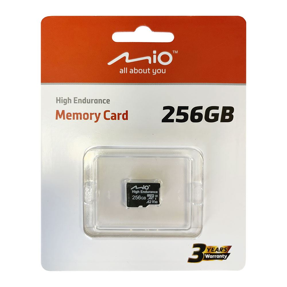 Mio 256GB High Endurance U3 XC1 A2 V30 MicroSD Hafıza Kartı