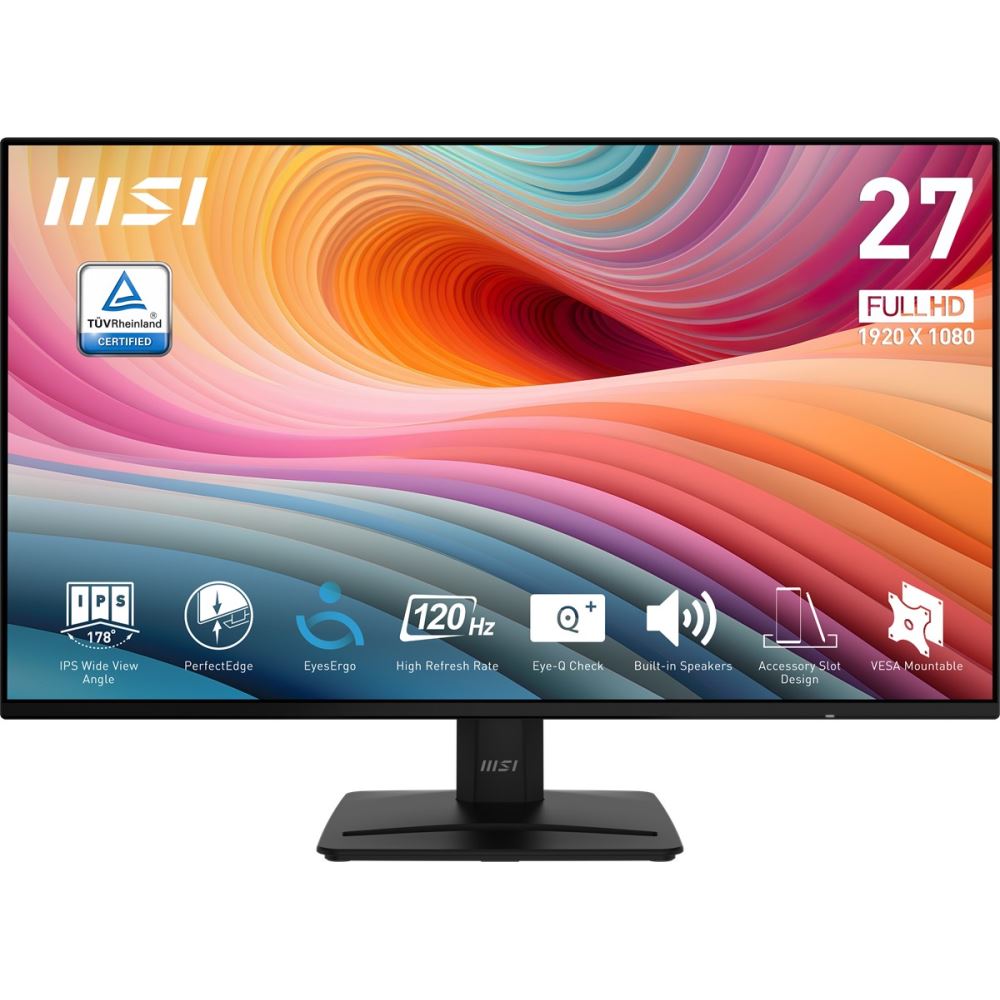 Msı 27" Pro Mp271a E2 1920x1080 (Fhd) Flat Ips 120hz 1ms Adaptıve-Sync Monıtor