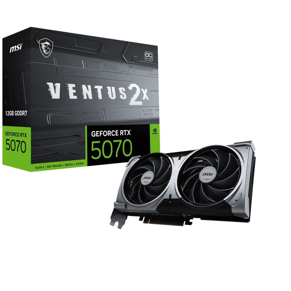 Msı Vga Geforce Rtx 5070 12g Ventus 2x Oc Rtx5070 12gb Gdrr7 192b Dx12 Pcıe 5.0 X16 (3xdp 1xhdmı)