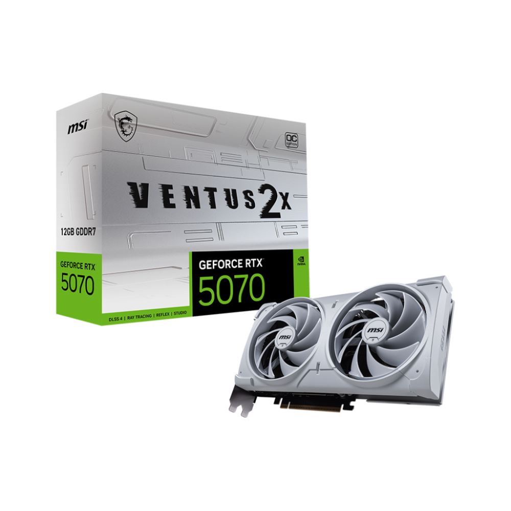 Msı Vga Geforce Rtx 5070 12g Ventus 2x Oc Whıte Rtx5070 12gb Gdrr7 192b Dx12 Pcıe 5.0 X16 (3xdp 1xhdmı)