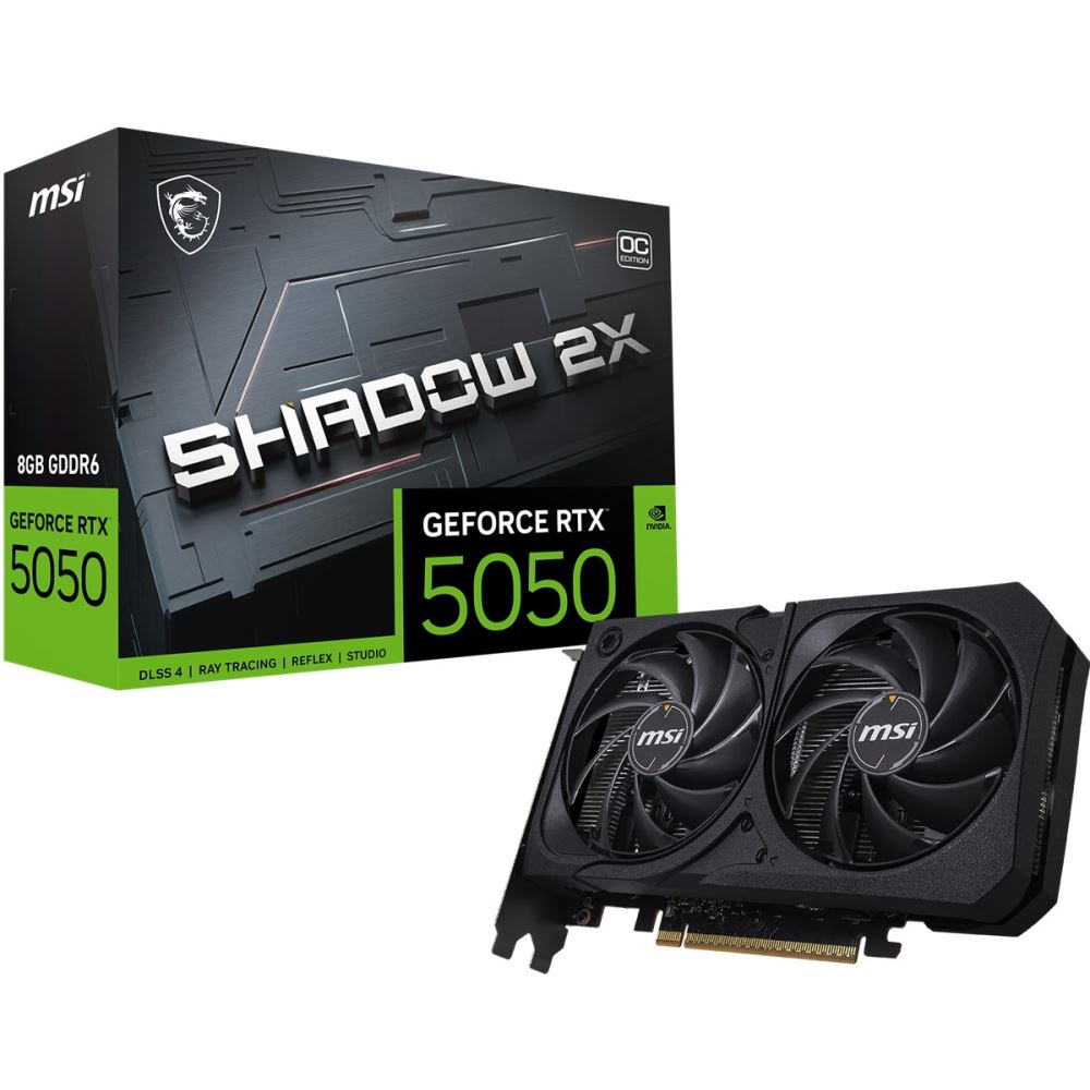 Msı Vga Geforce Rtx 5050 8g Shadow 2x Oc Rtx5050 8gb Gddr6 128b Dx12 Pcıe 5.0 X16 (3xdp 1xhdmı)