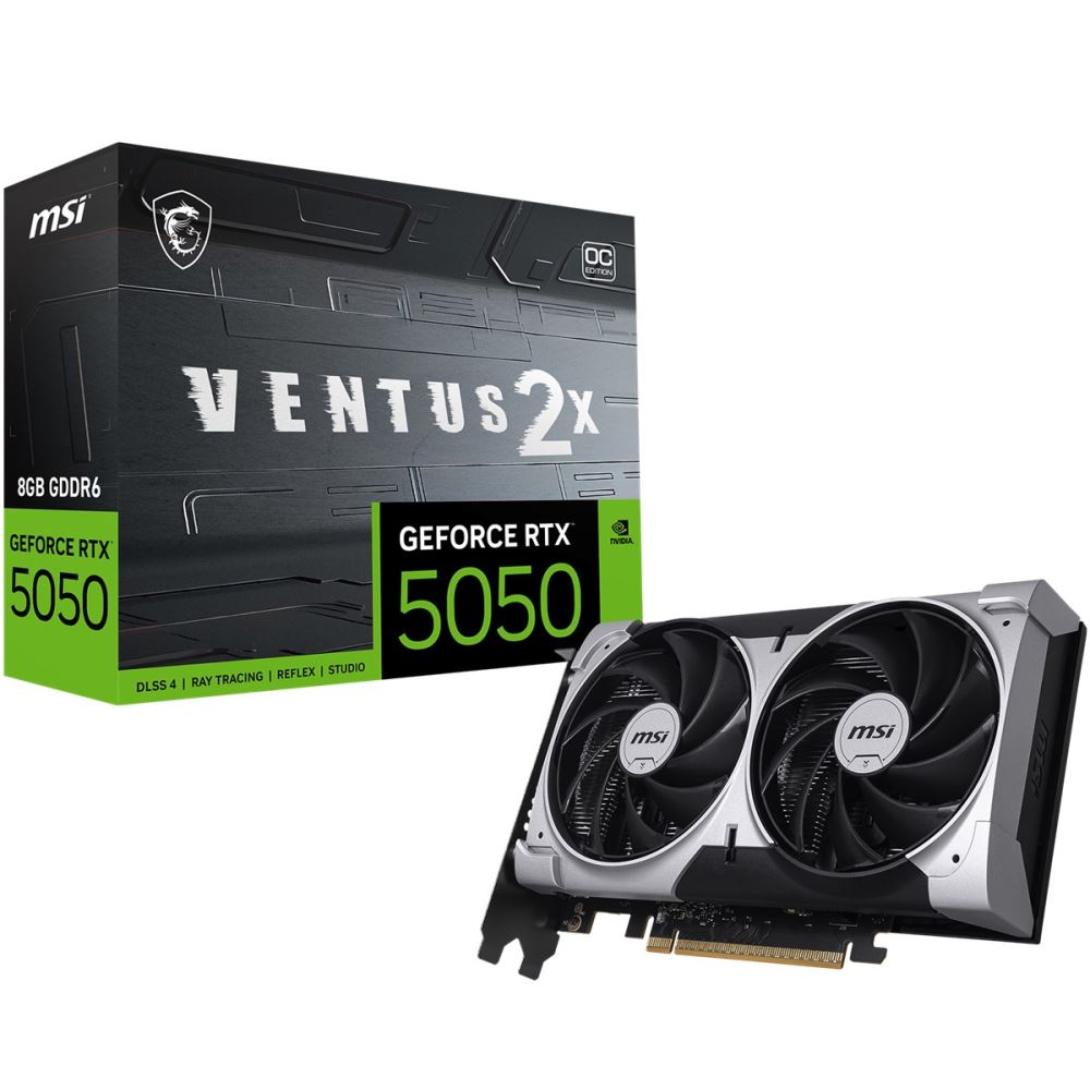 Msı Vga Geforce Rtx 5050 8g Ventus 2x Oc Rtx5050 8gb Gddr6 128b Dx12 Pcıe 5.0 X16 (3xdp 1xhdmı)