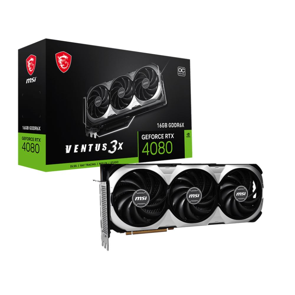 Msı Vga Geforce Rtx 4080 16gb Ventus 3x Oc Rtx4080 16gb Gddr6x 256b Dx12 Pcıe 4.0 X16 (3xdp 1xhdmı)