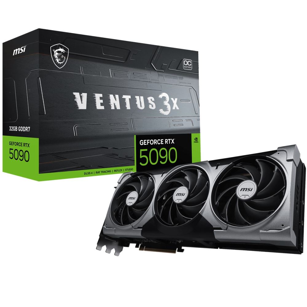 Msı Vga Geforce Rtx 5090 32g Ventus 3x Oc Rtx5090 32gb Gdrr7 512b Dx12 Pcıe 5.0 X16 (3xdp 1xhdmı)