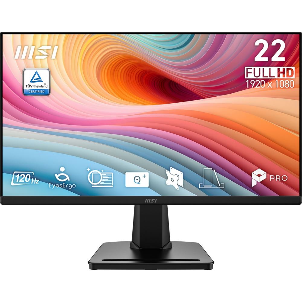 Msı 21.45 Pro Mp225 E12vl 1920x1080 (Fhd) 16:9 Flat Va 120hz 1ms (Mprt) Adaptıve-Sync Monıtor
