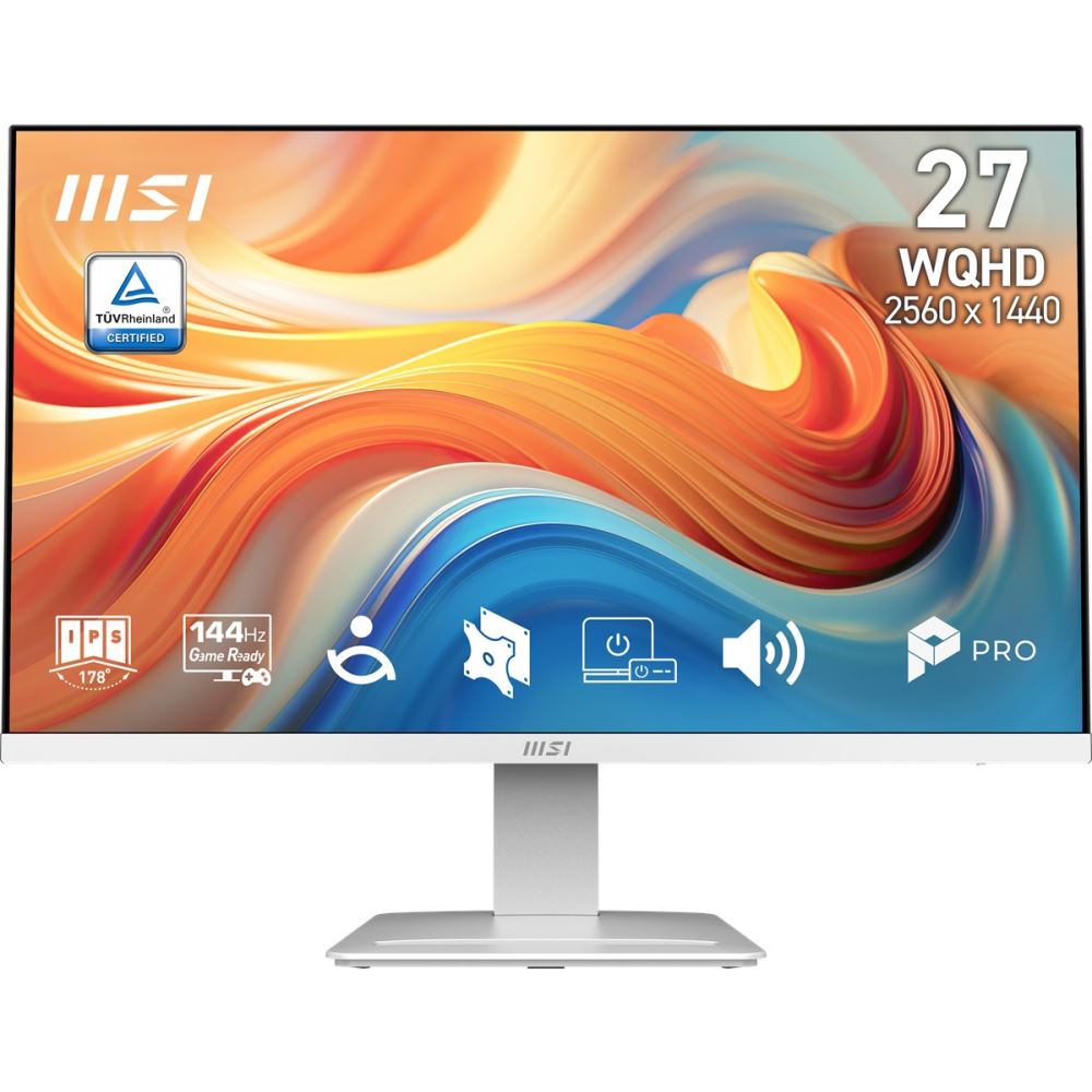Msı 27 Pro Mp273qw E14 2560x1440 (Wqhd) 16:9 Flat Ips 144hz 1ms (Mprt) Adaptıve-Sync Beyaz Monıtor