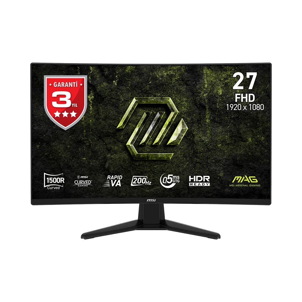 Msı 27 Mag 274cf E20 1920x1080 (Fhd) 16:9 Curve 1500r Rapıd Va 200hz 0.5ms (Gtg Min.) Freesync Premıum Gamıng Monıtor