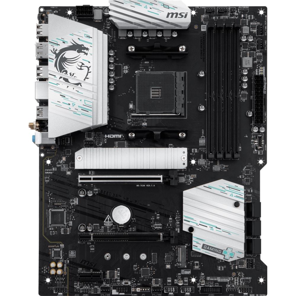 Msı B550 Gamıng Wıfı Am4 Ddr4 4866(Oc) Hdmı Dp 2x M.2 Usb 10gbps 1g Lan Wıfı 5 Atx