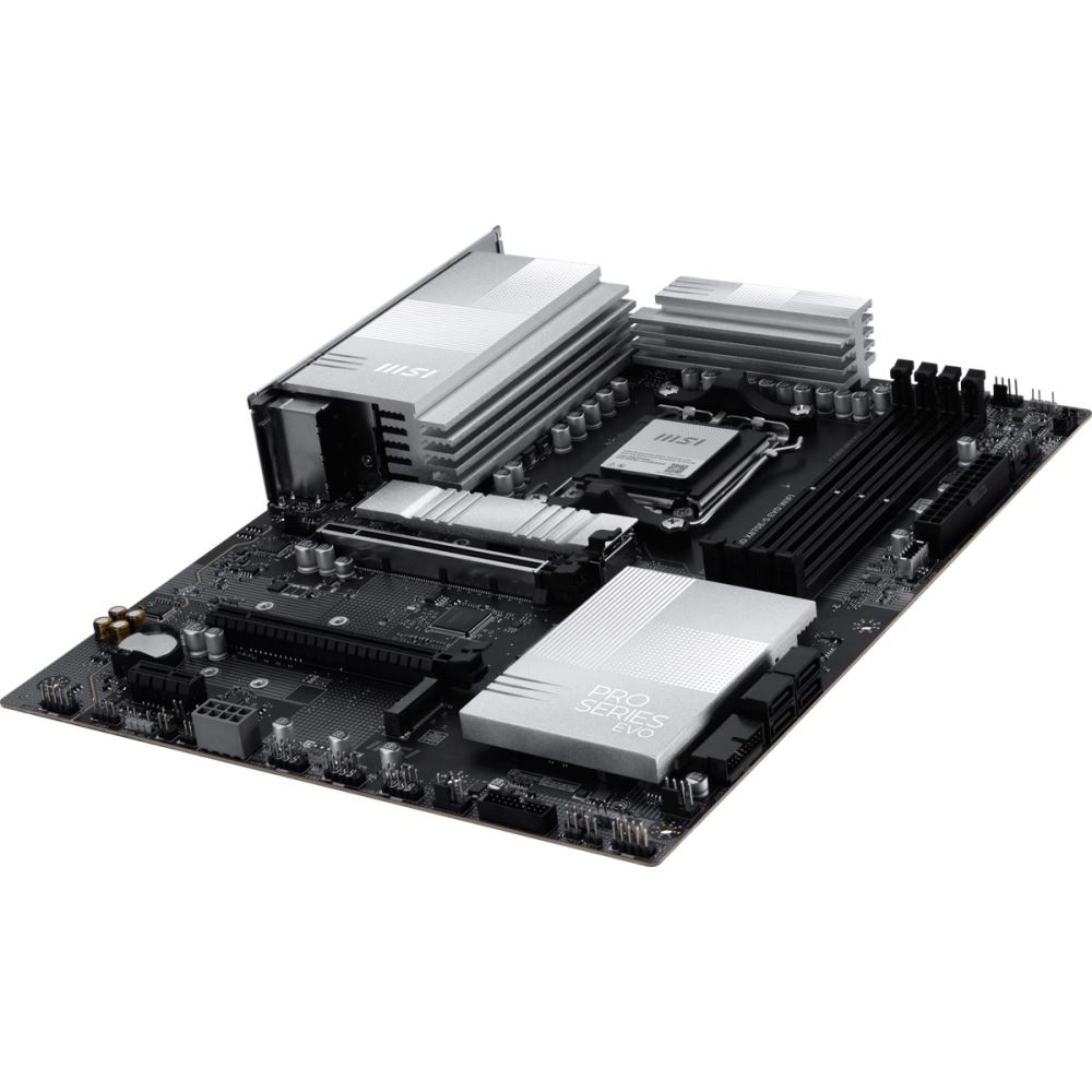 Msı Mb Pro X870e-S Evo Wıfı Am5 Ddr5 8200mhz(Oc) 3x M.2 Usb 40gbps  Type-C Dp Hdmı 5g Lan Wıfı 7 Rgb Atx