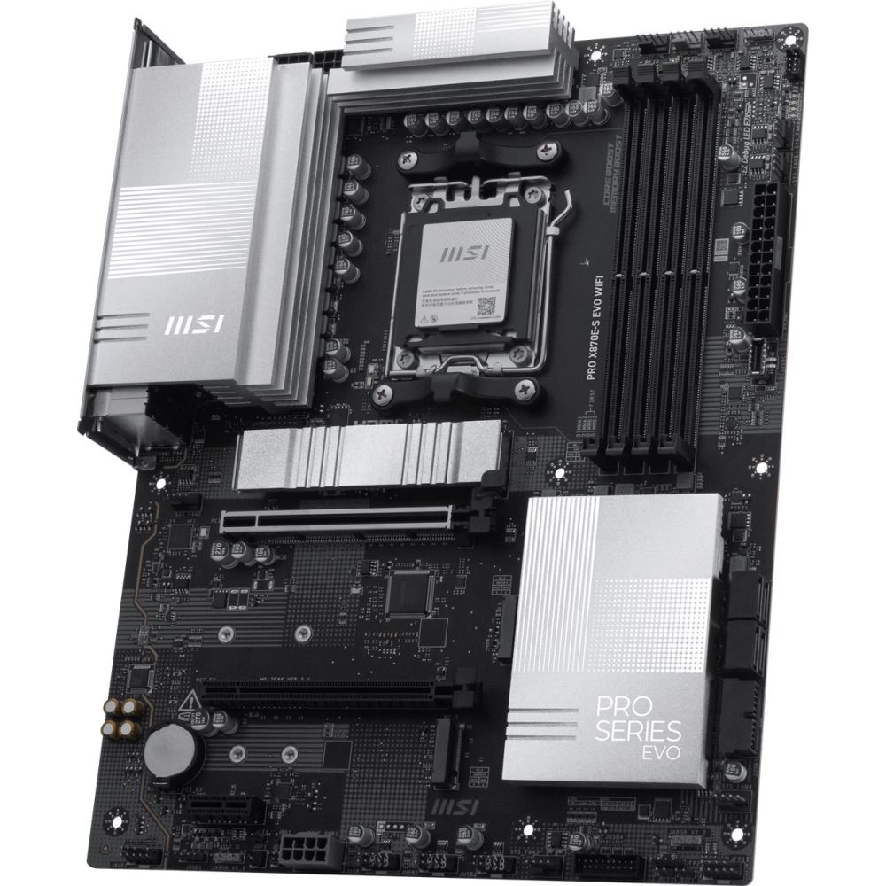 Msı Mb Pro X870e-S Evo Wıfı Am5 Ddr5 8200mhz(Oc) 3x M.2 Usb 40gbps  Type-C Dp Hdmı 5g Lan Wıfı 7 Rgb Atx