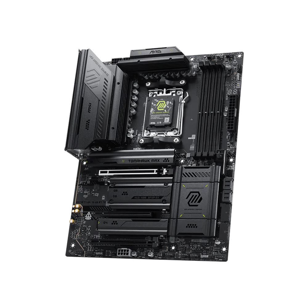 Msı Mb Mag X870e Tomahawk Max Wıfı Am5 Ddr5 8400mhz(Oc) Usb4 4x M.2 Hdmı  2x Type-C Dp 5g Lan Wıfı 7 Rgb Atx