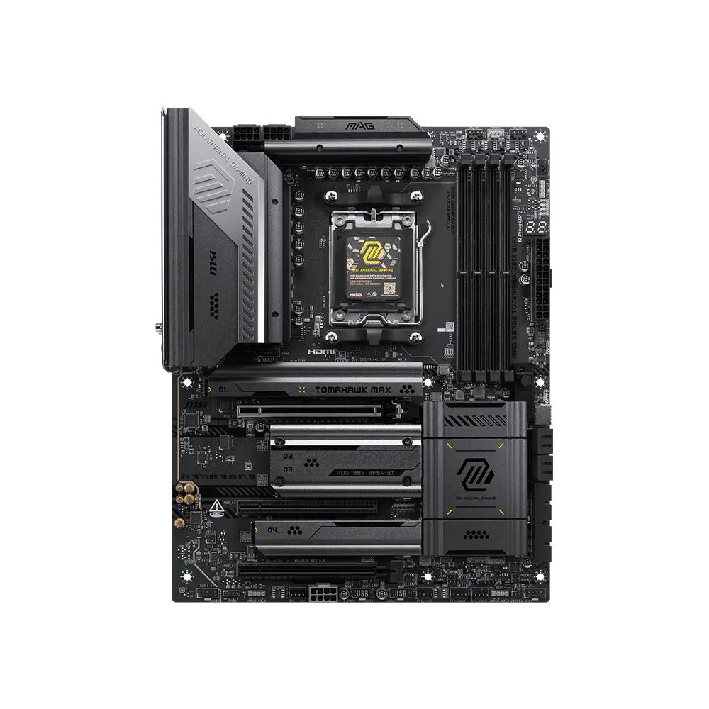 Msı Mb Mag X870e Tomahawk Max Wıfı Am5 Ddr5 8400mhz(Oc) Usb4 4x M.2 Hdmı  2x Type-C Dp 5g Lan Wıfı 7 Rgb Atx