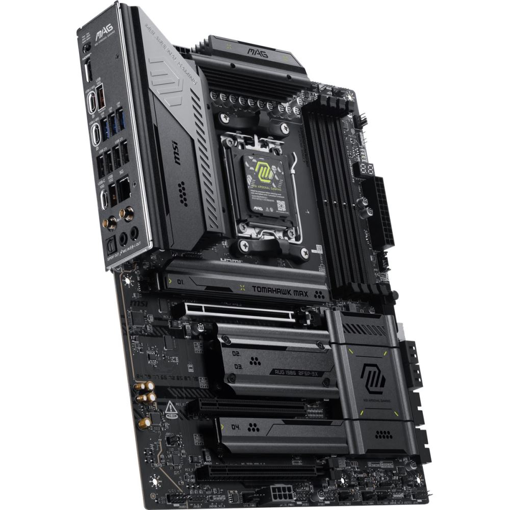 Msı Mb Mag X870e Tomahawk Max Wıfı Am5 Ddr5 8400mhz(Oc) Usb4 4x M.2 Hdmı  2x Type-C Dp 5g Lan Wıfı 7 Rgb Atx