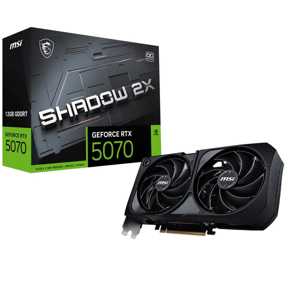 Msı Vga Geforce Rtx 5070 12g Shadow 2x Oc Rtx5070 12gb Gdrr7 192b Dx12 Pcıe 5.0 X16 (3xdp 1xhdmı)